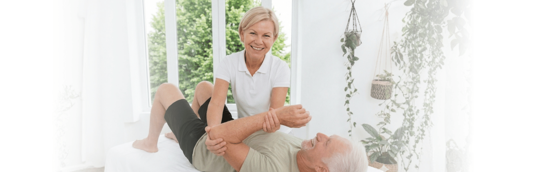 Therapie durch Physiotherapeuten im häuslichen Umfeld